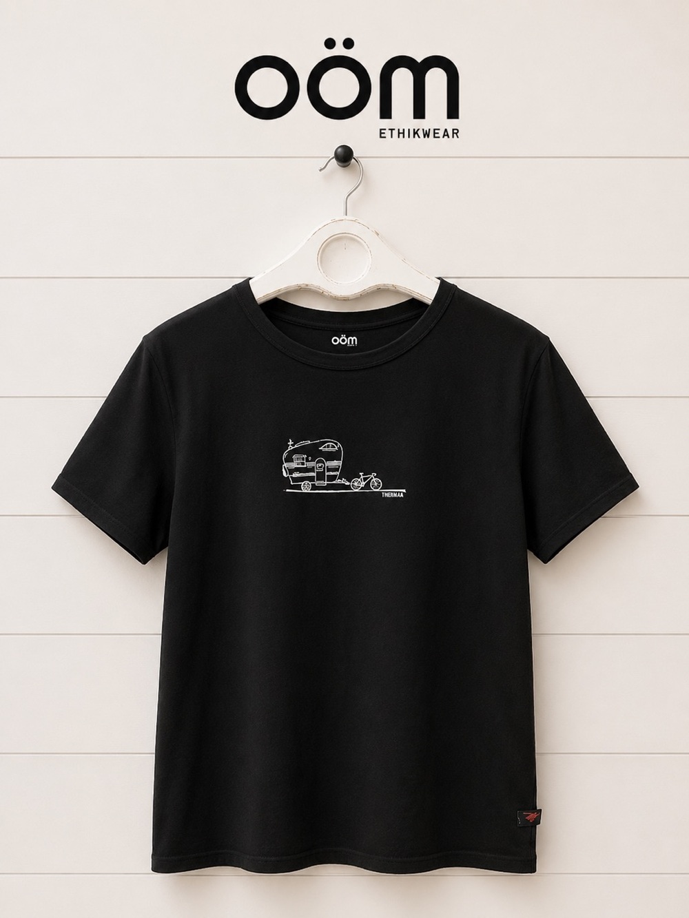 OÖM Eco-Conscious Black Graphic Tee – Size M